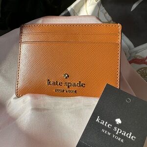 NWT Kate Spade Madison Saffiano Leather Slim Card Holder w/ Gold Tone Accents